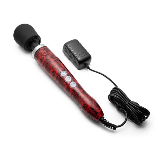 Masażer - Doxy Die Cast Wand Massager Rose Pattern